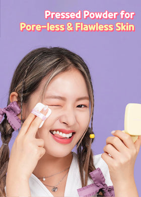 COLORGRAM swatch on skin showing matte, poreless appearance and natural effect