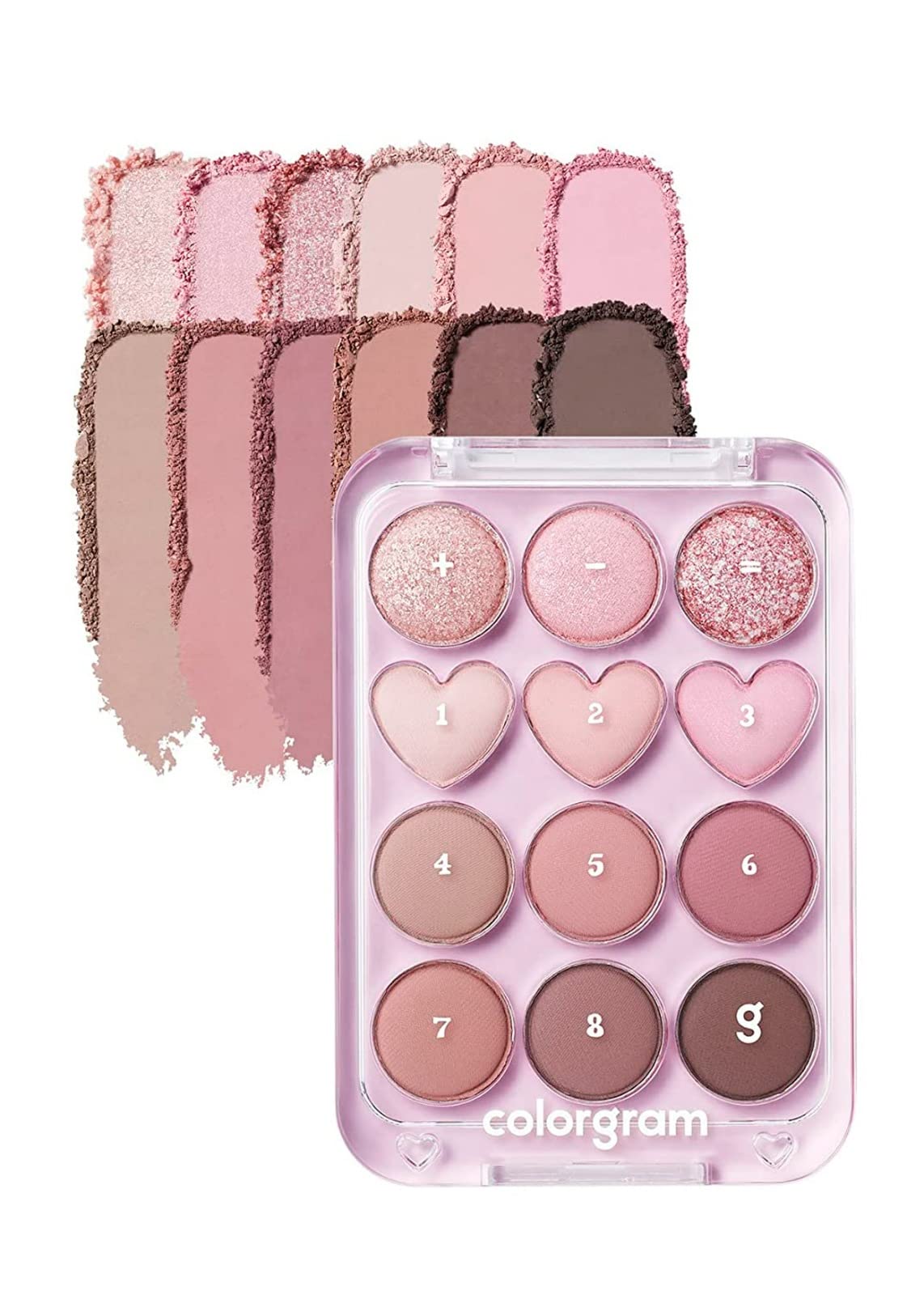 COLORGRAM front packaging showing calculator-style compact and palette name for portability