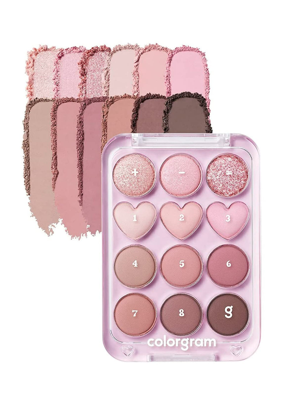 COLORGRAM front packaging showing calculator-style compact and palette name for portability