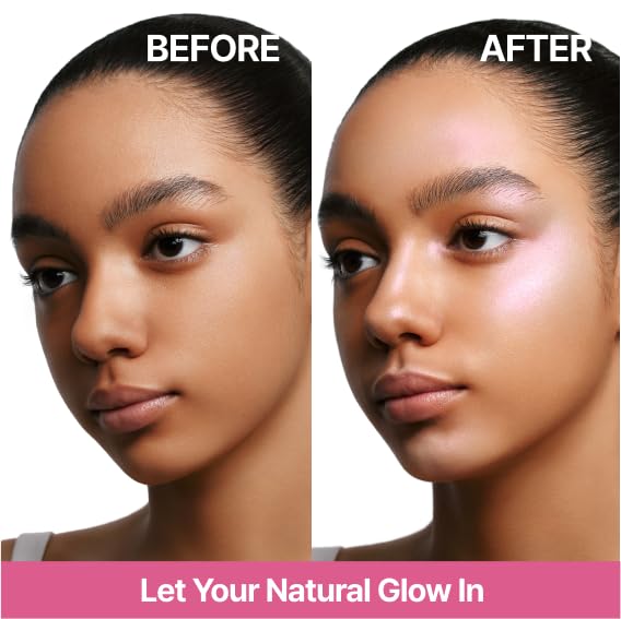 COLORGRAM swatch on skin showing peach-coral shimmer and natural radiance