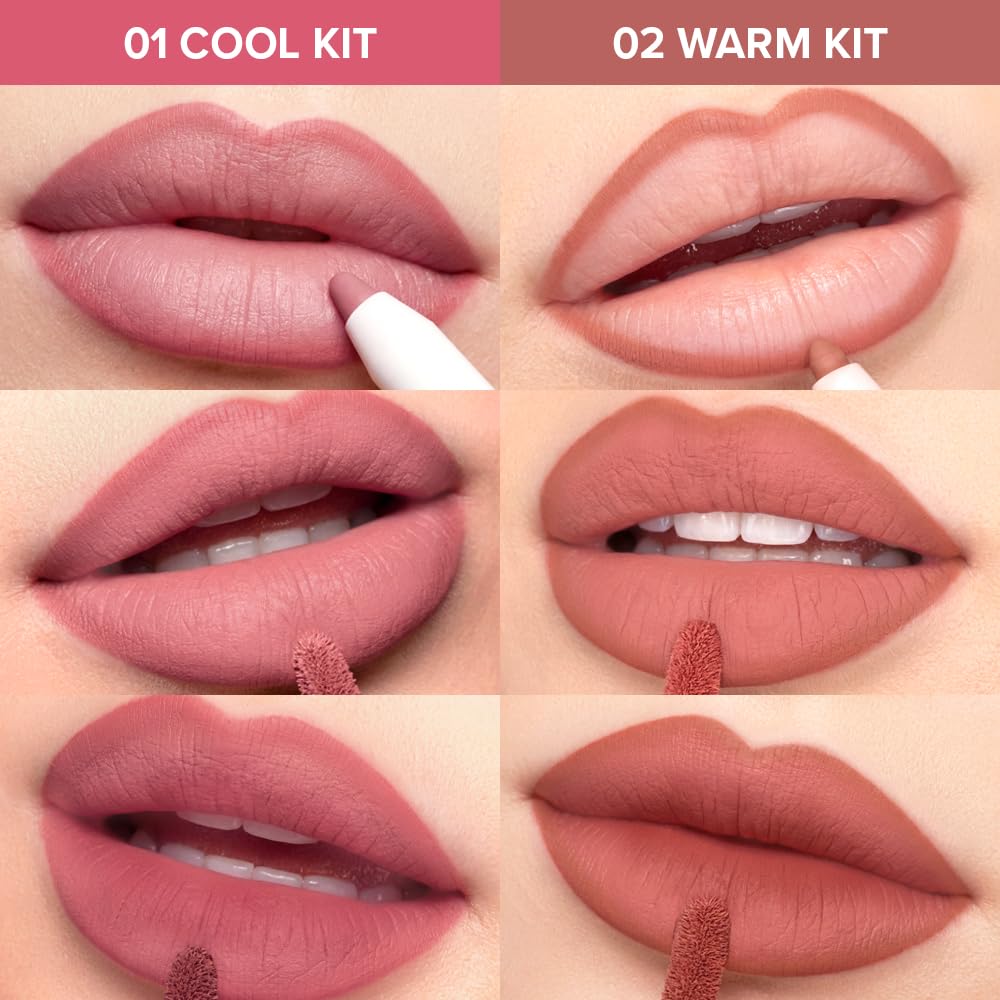 COLORGRAM swatches of the two cool nude shades on arm for color reference