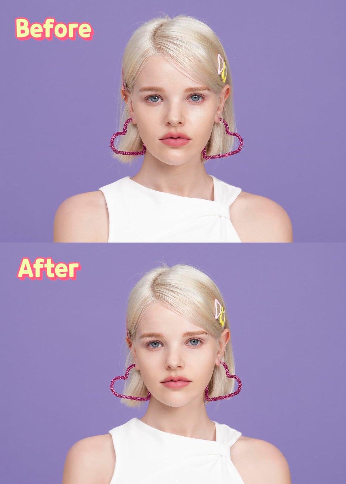 COLORGRAM texture close-up showing fine, blurring powder particles for smooth finish