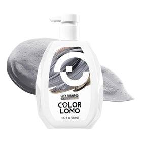 COLORLOMO front packaging showing grey shampoo protecting color