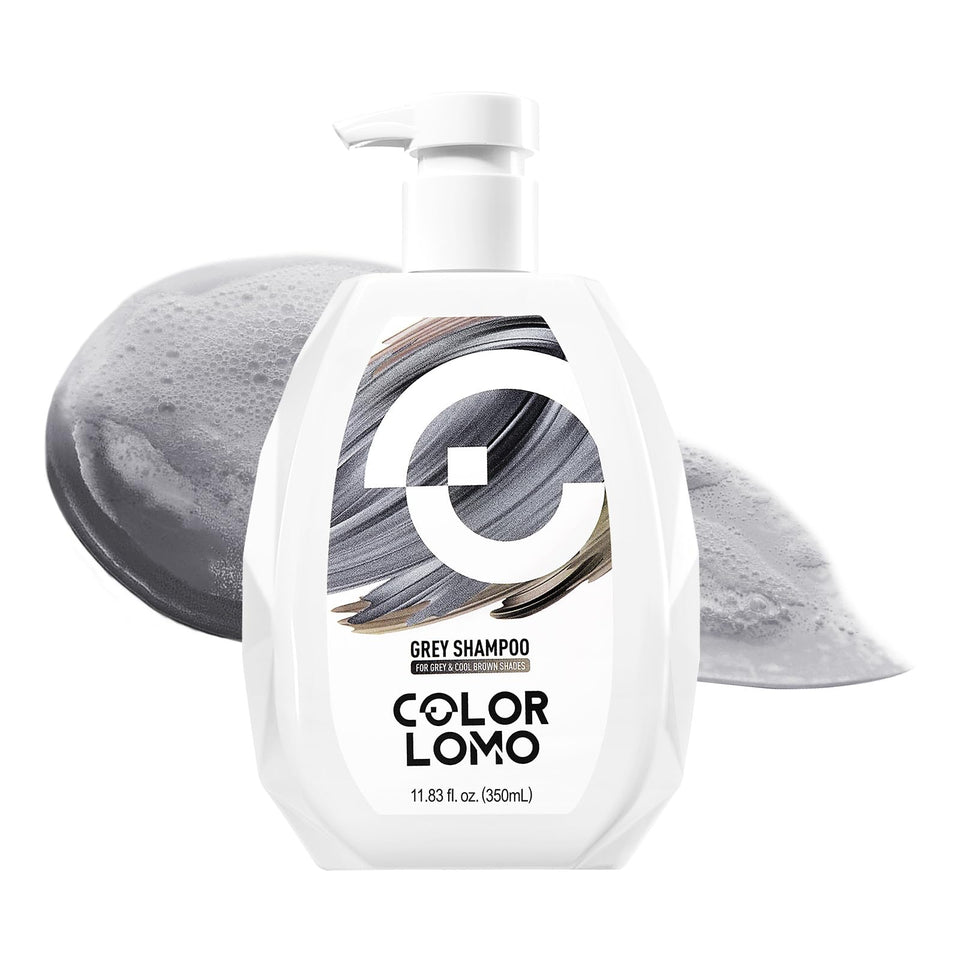 COLORLOMO front packaging showing grey shampoo protecting color