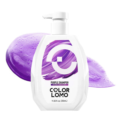 COLORLOMO front bottle showing purple shampoo protecting color