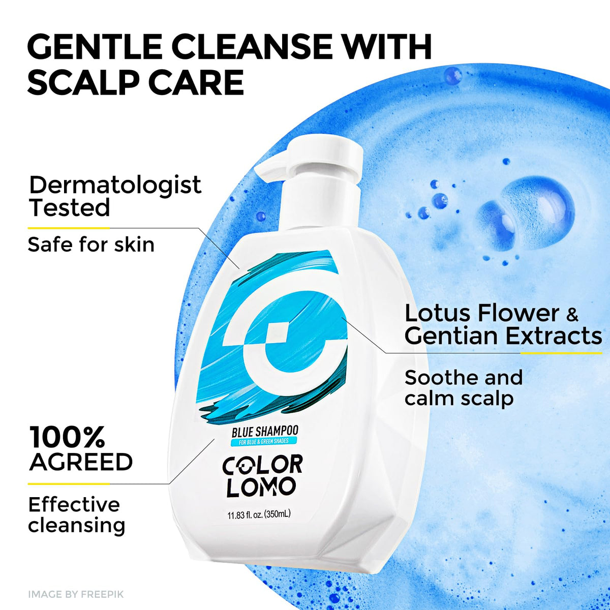 COLORLOMO bottle in shower setting highlighting everyday color care routine