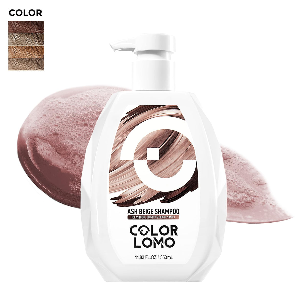 COLORLOMO on brunette hair showing enhanced shine and preserved brown tone