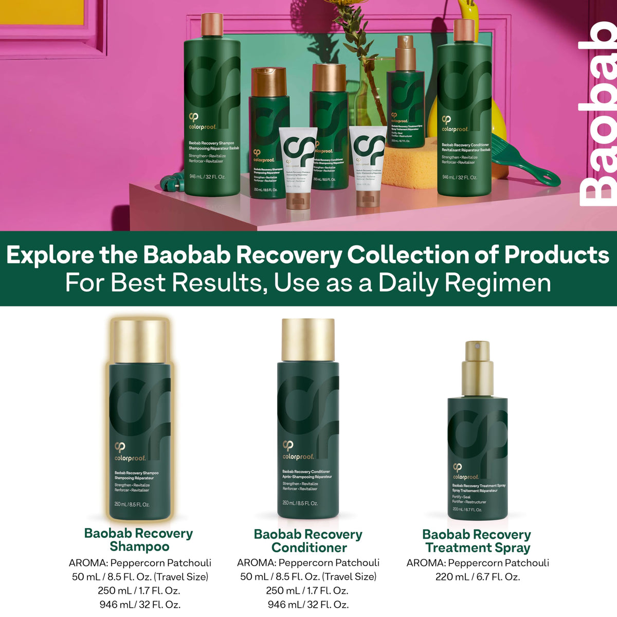 ColorProof smooth post-wash hair showing reduced breakage and shine