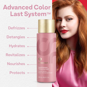 Colorproof conditioner applied to wet hair demonstrating detangling action