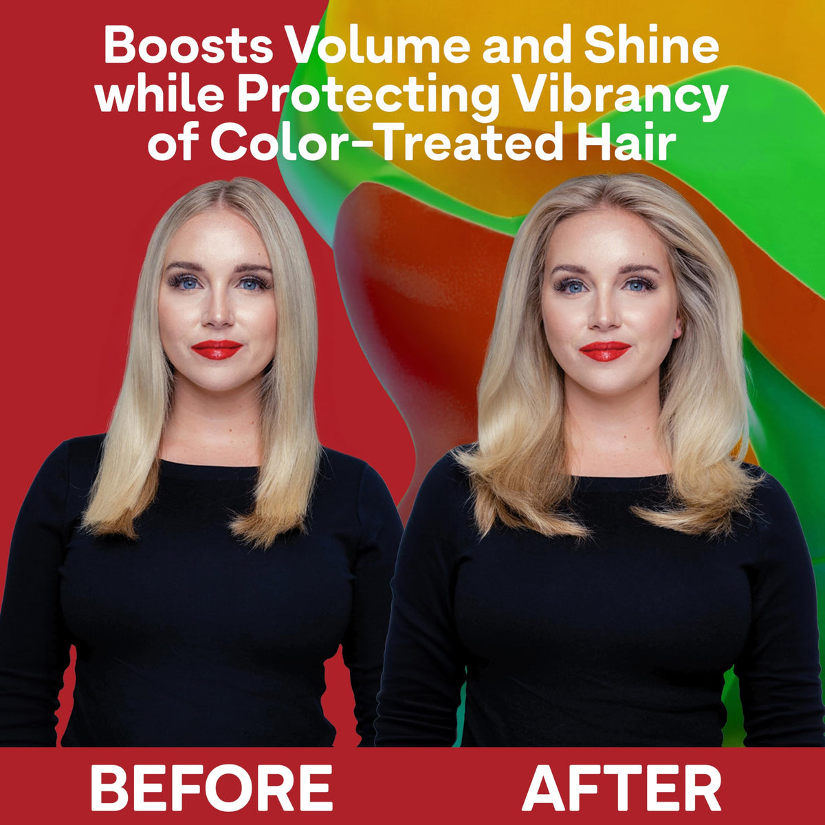 ColorProof conditioner being dispensed from pump illustrating easy application
