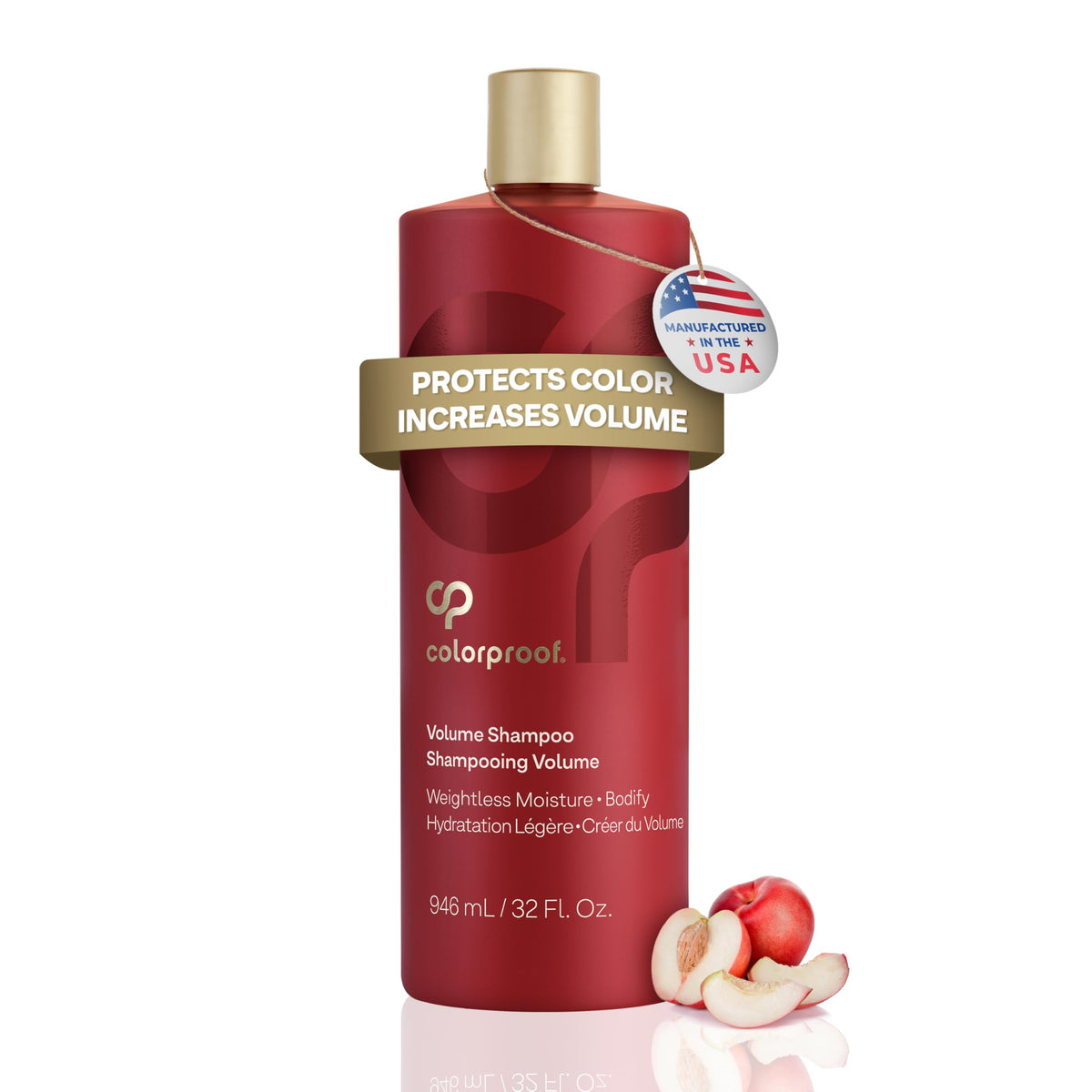 ColorProof front bottle showing volumizing shampoo and clear branding for easy recognition