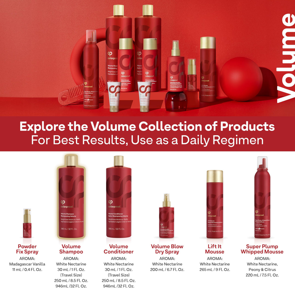 ColorProof shampoo on shower shelf during use illustrating in-shower convenience and lather