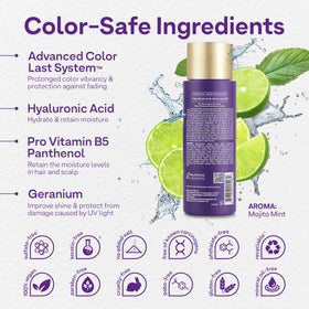 ColorProof pump dispenser and clear label for simple application benefit