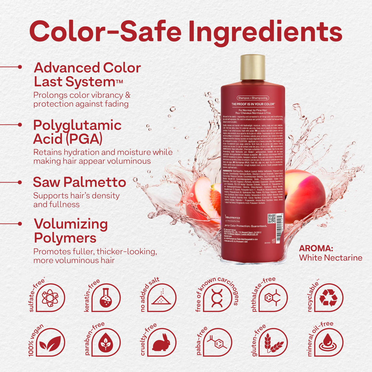 ColorProof pump top close-up highlighting convenient dispensing and spill-free control