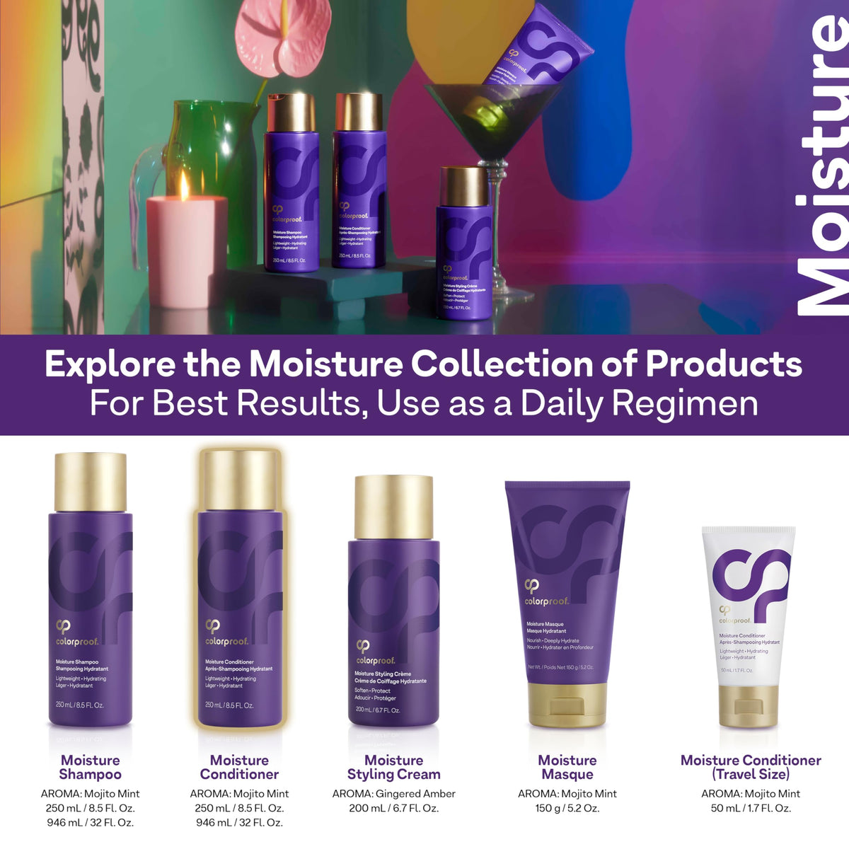 ColorProof vegan and sulfate‑free badges indicating ethical, gentle formula