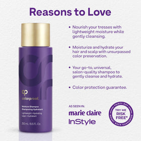 ColorProof cream shampoo foam texture close-up showing rich lather and hydrating feel