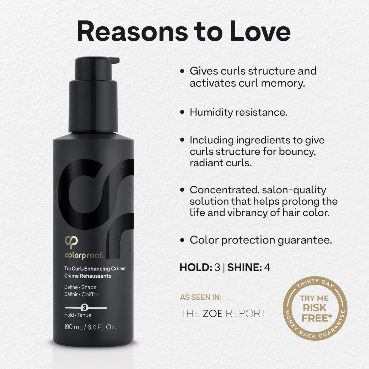 ColorProof cream texture close-up showing smooth formula for even curl distribution