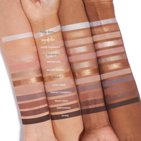ColourPop 11:11 swatch arm displaying shade range and blendable finishes