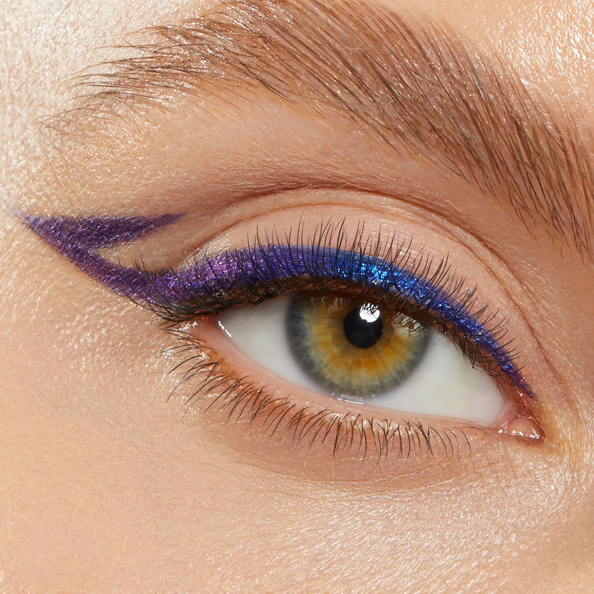ColourPop Actin' Up pencil angled to show purple-to-bronze-to-green color shift
