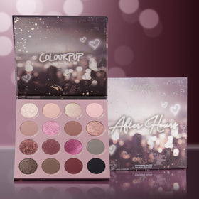 ColourPop After Hours applied to model creating a smoky mauve evening eye look