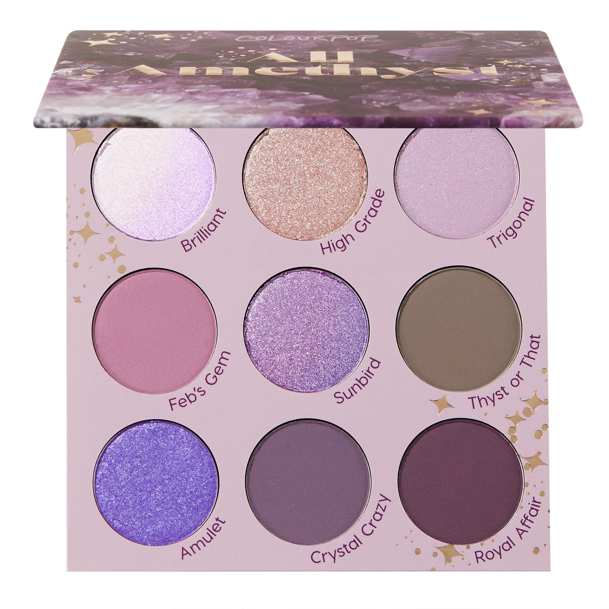 ColourPop palette front closed showing compact purple packaging and portable design