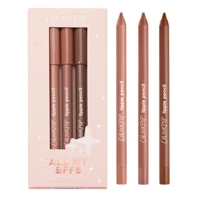 ColourPop front packaging showing three Lippie Pencils and kit branding, clear gift-ready presentation