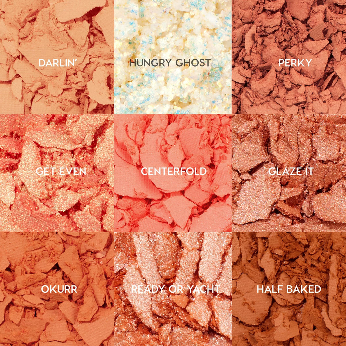 ColourPop baby got peach pan close-up revealing smooth, velvety shadow texture and blendability