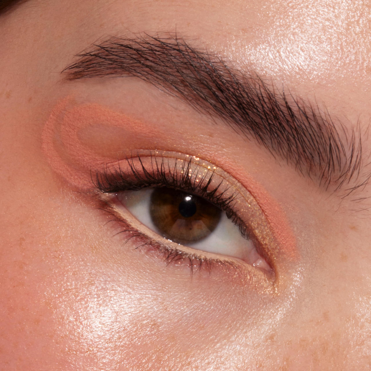 ColourPop baby got peach metallic shade sheen catching light for luminous lids