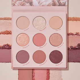ColourPop open palette revealing six brown, gold and pink shades, easy-to-coordinate colors