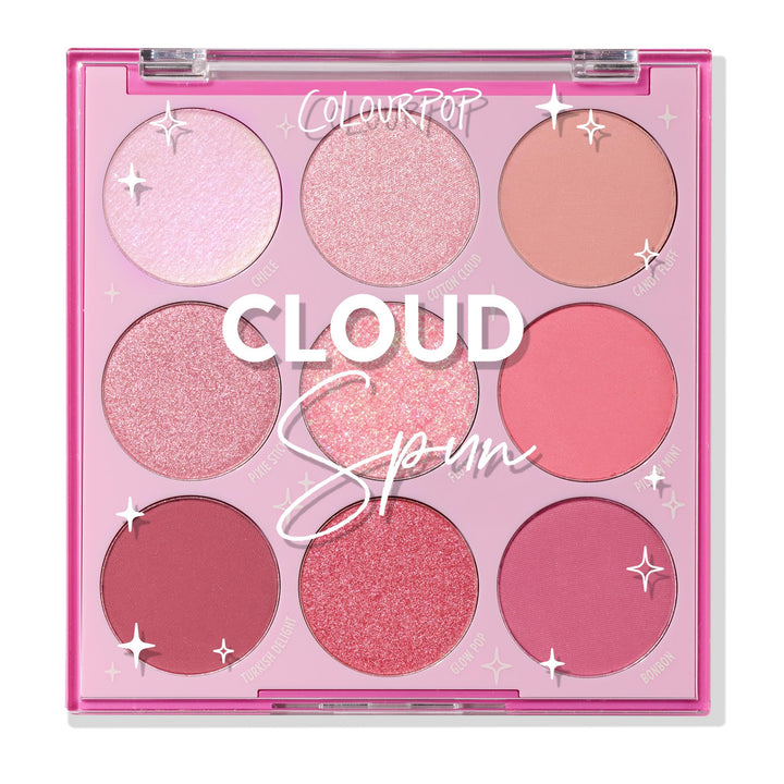 ColourPop Cloud Spun front packaging showing palette exterior and label, easy storage benefit