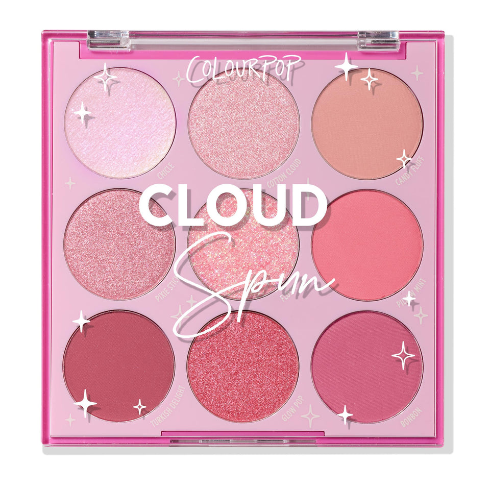 ColourPop Cloud Spun front packaging showing palette exterior and label, easy storage benefit