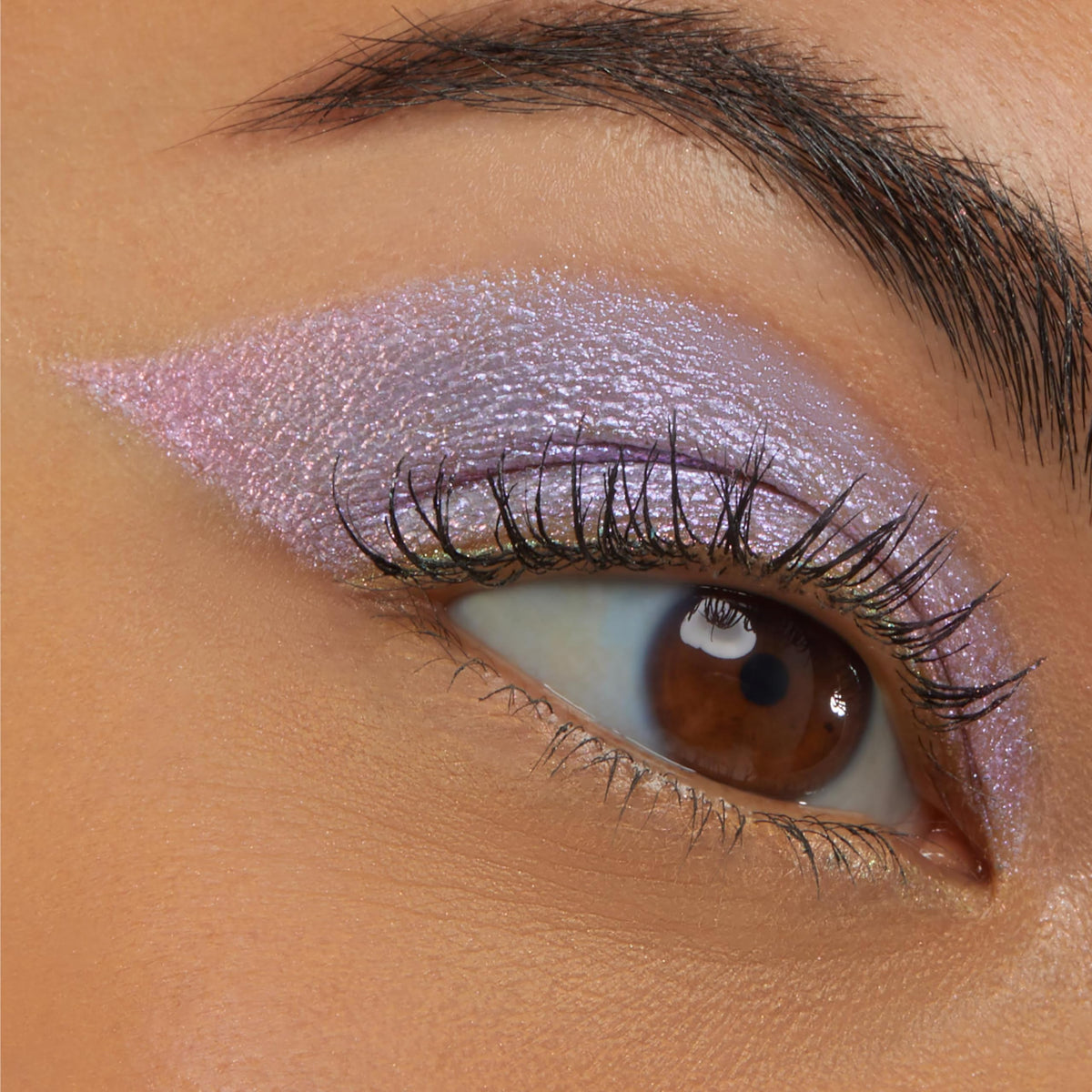 ColourPop Cotton Candy texture swipe showing duochrome shimmer payoff