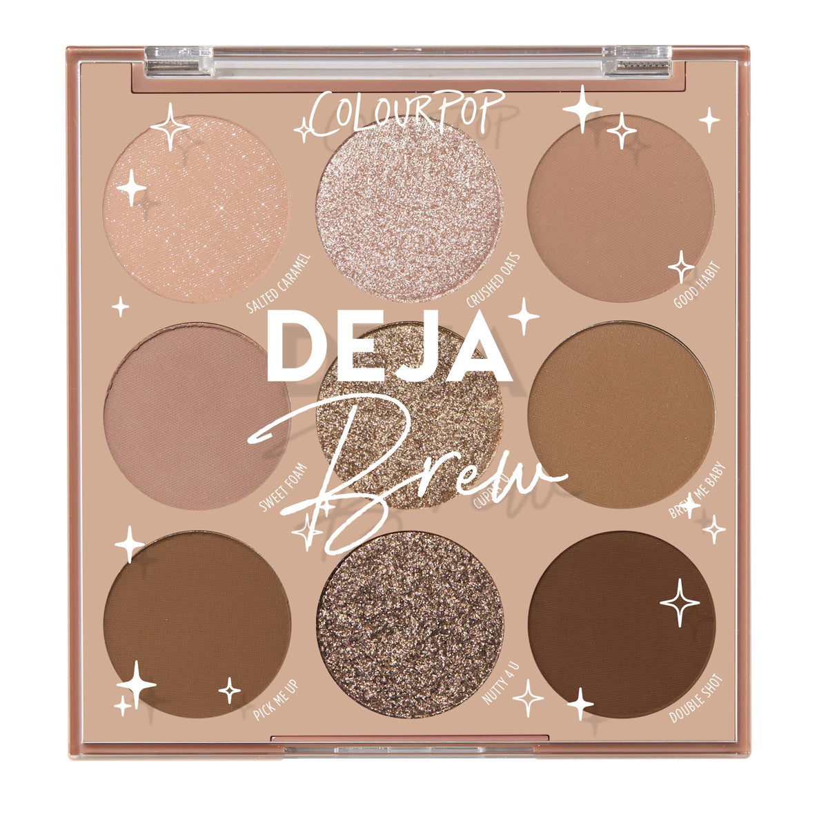 ColourPop front packaging showing palette branding and compact size, convenient for travel