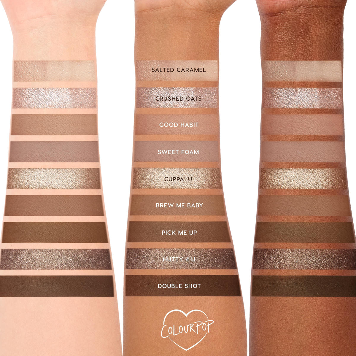 ColourPop lid look before and after demonstrating natural day-to-night transformation
