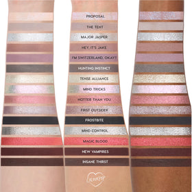 ColourPop palette with hand for scale showing compact size and travel-friendly design
