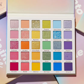 ColourPop on model wearing a vibrant multi-finish eye look showcasing creative possibilities