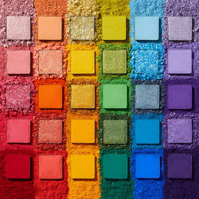 ColourPop open palette overhead view displaying diverse shades and finishes benefits mixing