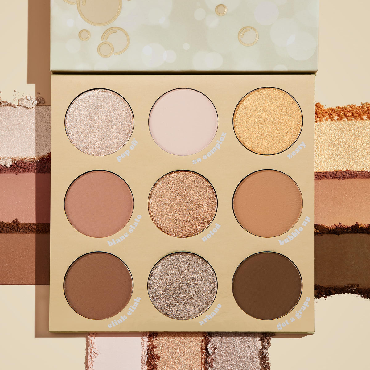 ColourPop open palette top-down view showing brown and gold shades for versatile looks