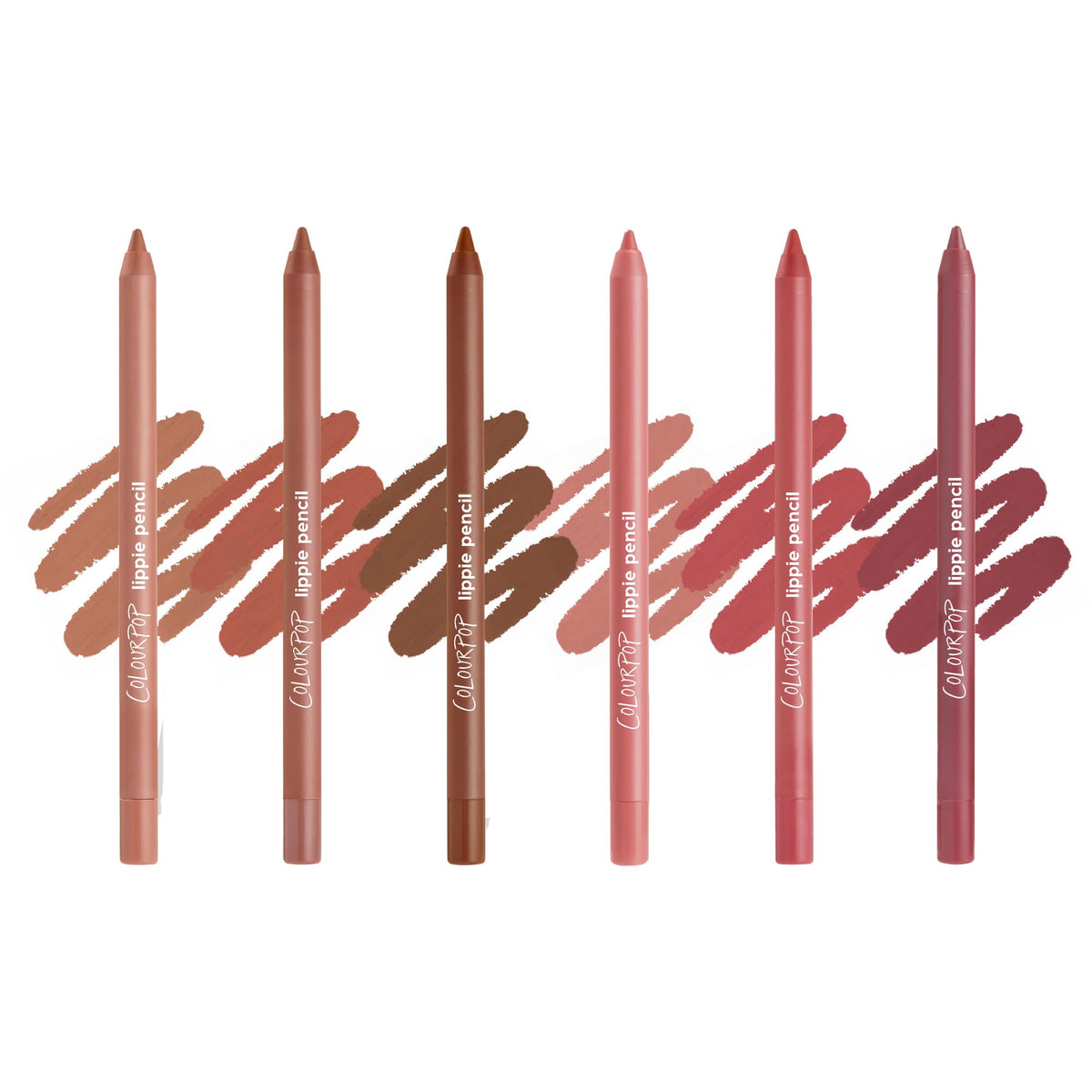 ColourPop front packaging showing six lip pencils and kit benefits