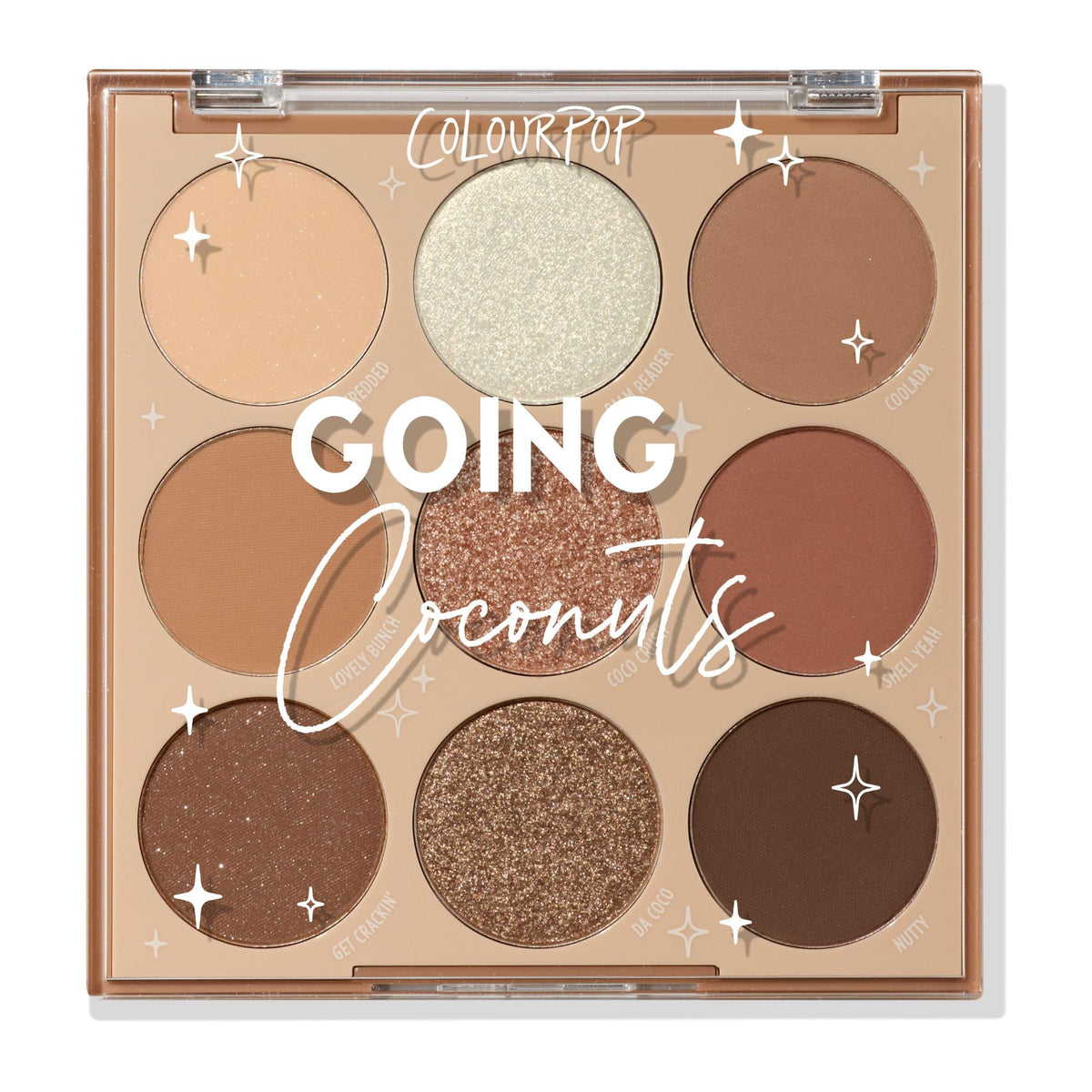 ColourPop front palette view showing compact packaging and cool-neutral appeal