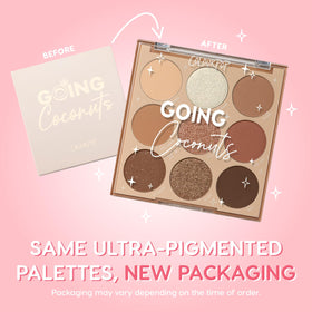 ColourPop open pan view revealing nine cool-toned neutral shades for versatile looks