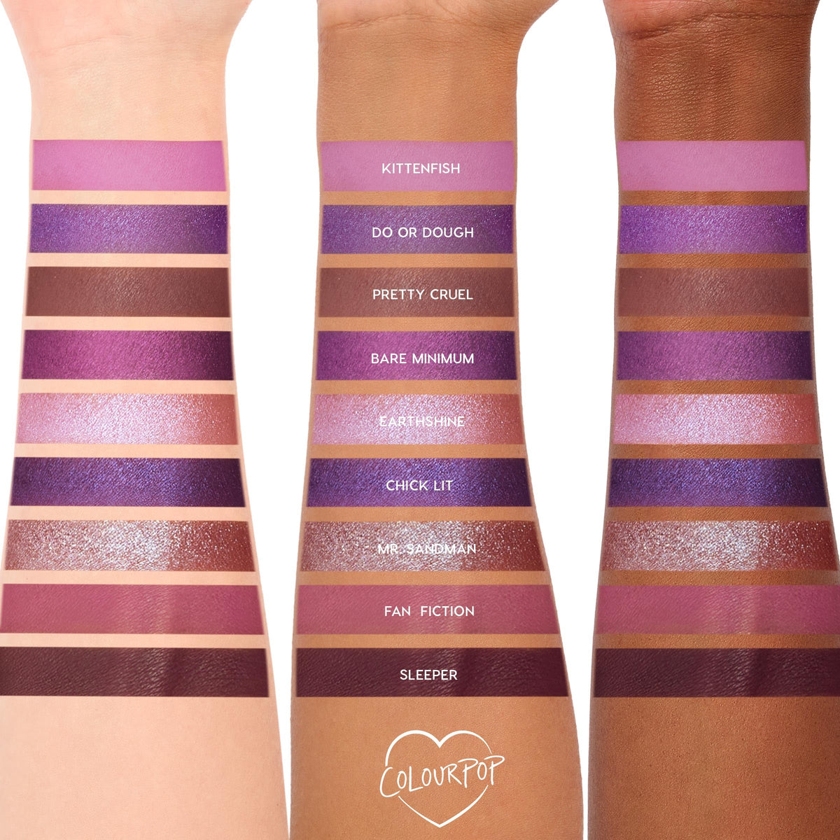 ColourPop palette next to coin showing compact size and portability