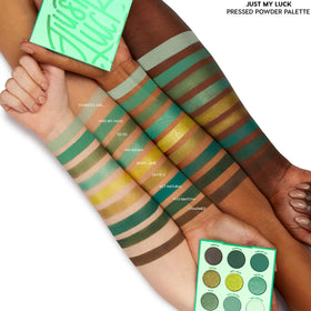 ColourPop swatches on arm showing pigment range and easy layering benefit