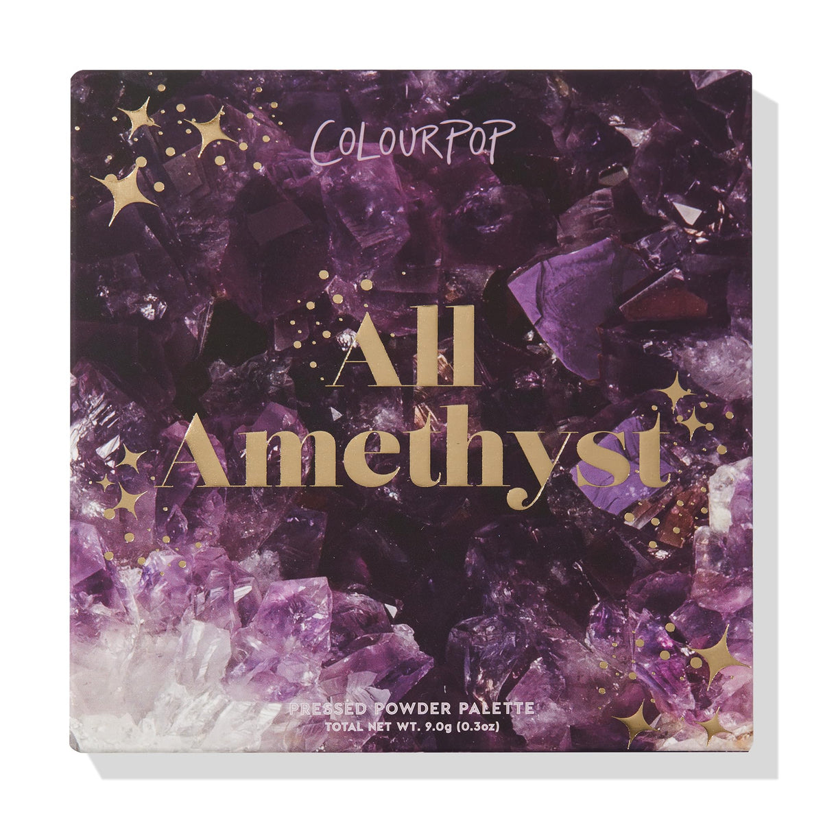 ColourPop worn in an evening makeup look demonstrating bold purple glamour