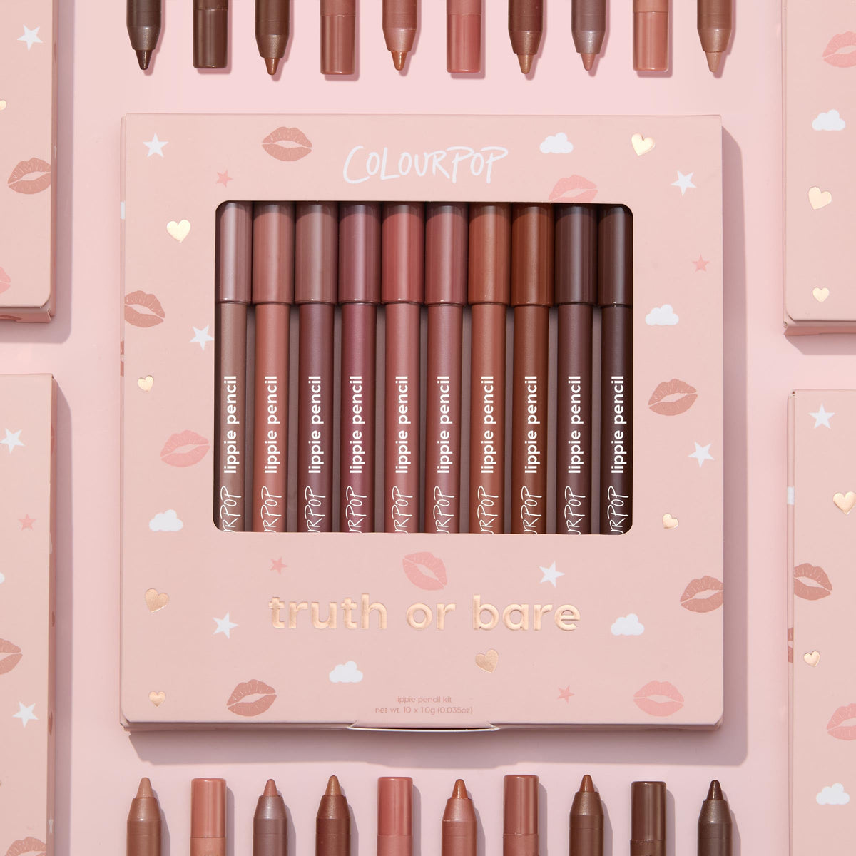 ColourPop pencil held in hand for size comparison, indicating portable convenience