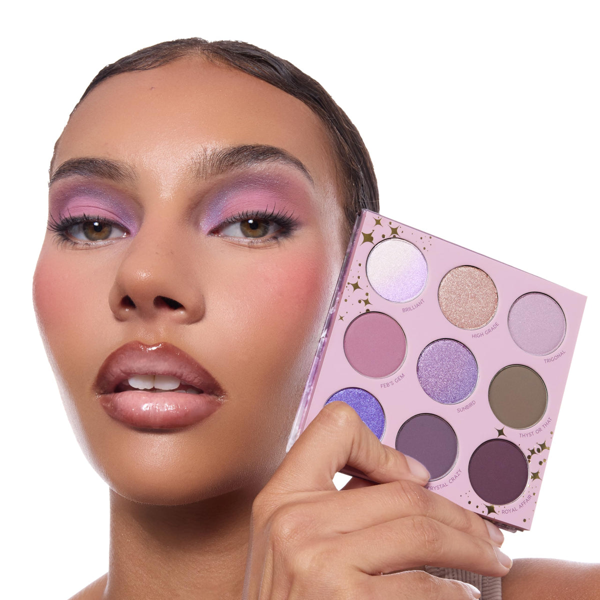 ColourPop applying matte lilac on brush demonstrating smooth blend and soft finish