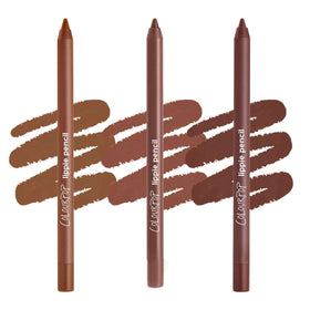 ColourPop front packaging showing the three mocha lip pencils and kit benefits
