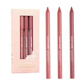 ColourPop front packaging trio showing Pinky Promise kit benefits