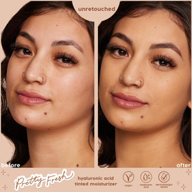 ColourPop applied with fingertips showing natural skin blending and convenience