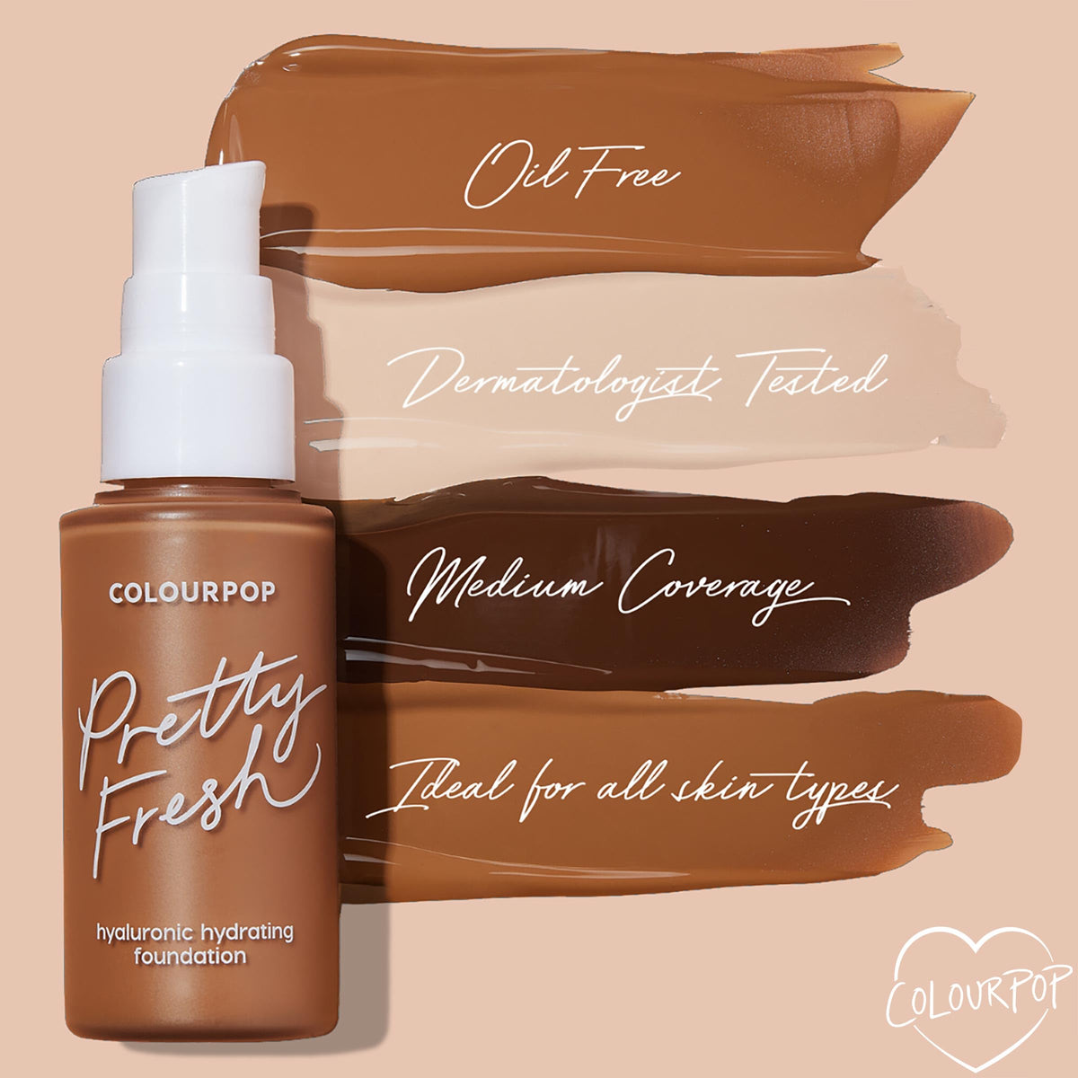 ColourPop application with blending sponge demonstrating buildable coverage and seamless finish